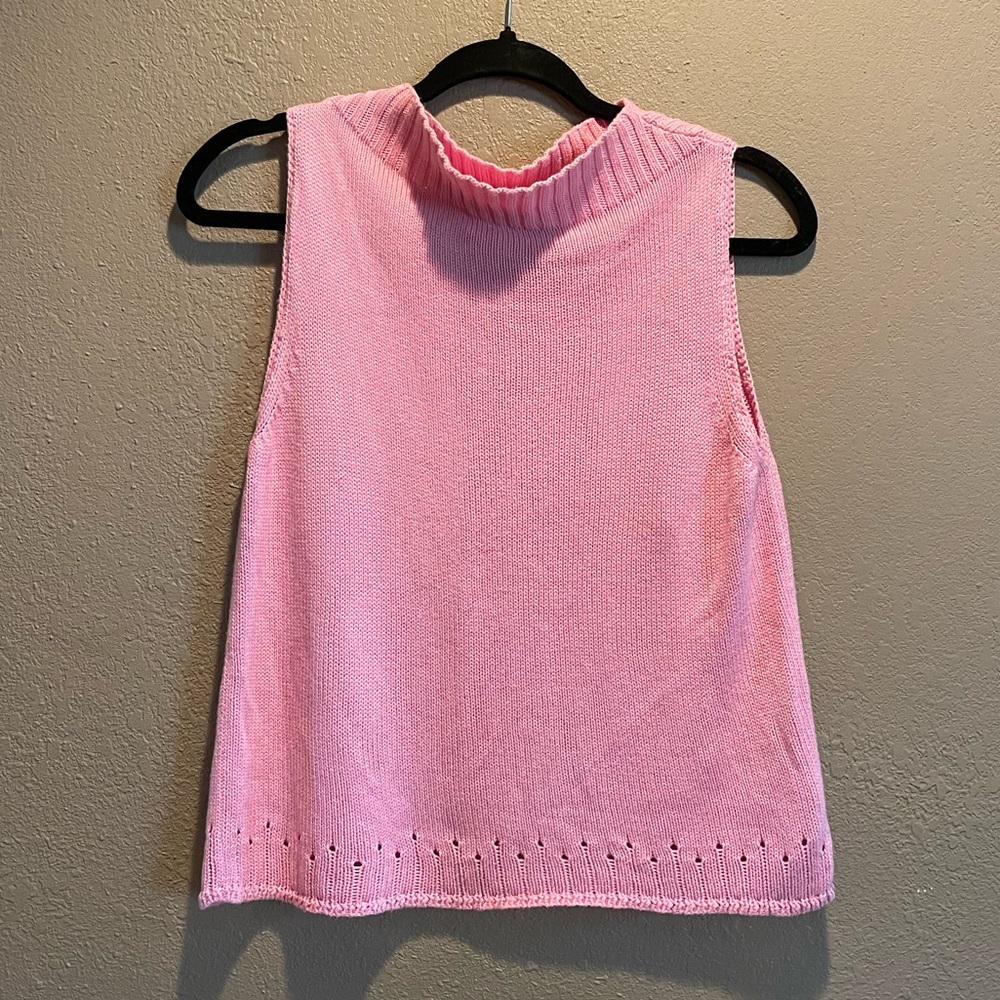 Pink sleeveless sweater